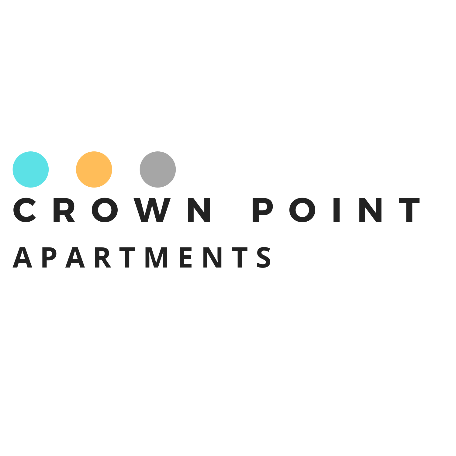 the logo for crown point apartments